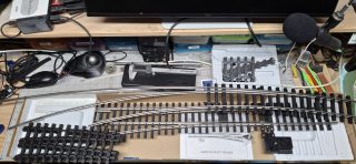 Size Comparison Between An Aristo-Craft #6 Switch To Our Homemade Curved Switch