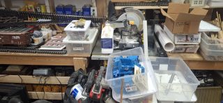 Bench Clutter Intensifies As More Stuff Moved From The Other House Arrives