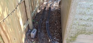 Straight Sections Behind The Shed (Yes, That's A Baby Gate)