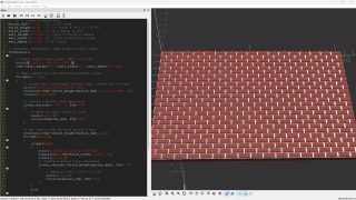 Original OpenSCAD Brick Wall Approach With Code Snippet
